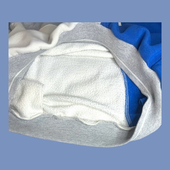 Vintage Nike 1/4 Zip Up Jacket Spell out Sweatshirt Blue/White Block Grey Tag - Picture 6 of 8